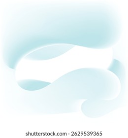 Serene light blue organic form silhouette