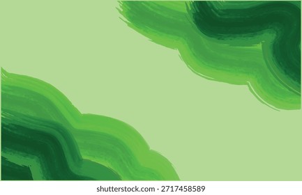 Un fondo verde claro sereno muestra pinceladas amplias y en capas, lo que produce un efecto de acuarela orgánica en las esquinas. El gradiente suave ofrece una composición visualmente calmante.