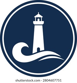 A serene lighthouse standing tall by the ocean waves, symbolizing guidance and safety (1)