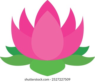 Icono de loto sereno que representa la pureza, la espiritualidad y la belleza, perfecto para resaltar la Naturaleza, el simbolismo religioso y el significado cultural en un diseño elegante y elegante