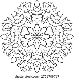Un mandala sereno que brilla con patrones equilibrados