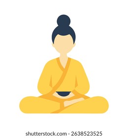 Serene Meditation A Pixel Art Depiction of Inner Peace