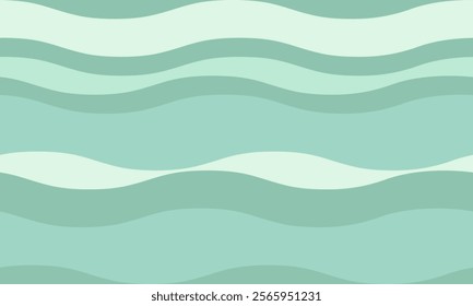 Serene mint green wave pattern.  Perfect for websites, presentations, social media, and print projects needing a calming, minimalist background.