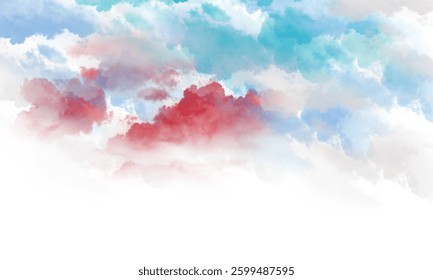 Serene Overcast Sky  Abstraction with Soft Hues