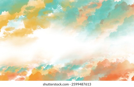 Serene Overcast Sky  Abstraction with Soft Hues