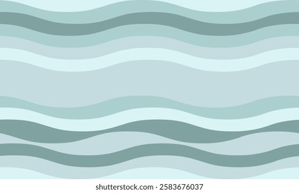 Serene pastel blue wavy stripes background.  Perfect for websites, presentations, or textile design. Evokes calmness, fluidity, and a modern aesthetic.