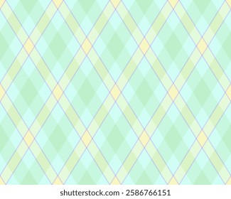 Serene pastel plaid pattern, perfect for backgrounds, textile designs, or website templates.  Its soft colors and geometric design evoke feelings of calm and tranquility.