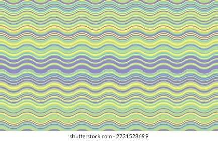 Padrão de onda pastel sereno.  Perfeito para fundos, design de sites, estampas têxteis e marcas vibrantes.  Esta imagem calma e abstrata evoca sentimentos de paz e tranquilidade.