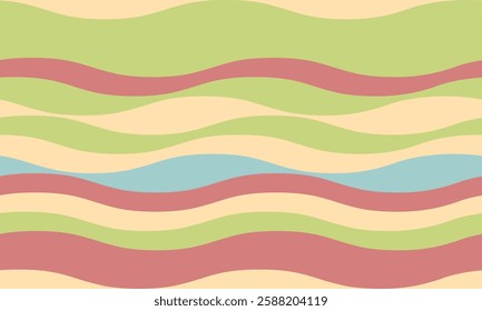 Serene pastel wave pattern.  Soft, flowing lines create a calming, minimalist design ideal for backgrounds, website banners, or textile prints.  Evokes feelings of peace and tranquility.