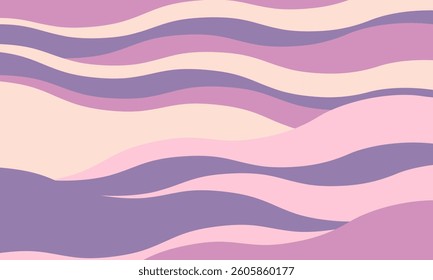 Serene pastel waves abstract background.  Fluid, organic shapes create a calming, minimalist design. Perfect for websites, social media, or print projects needing a soft, elegant feel.