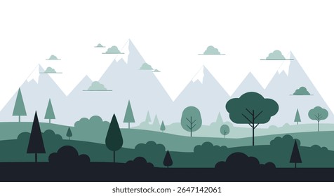 Serene Pixel Landscape A Tranquil Retreat Into Nature's Embrace With Forest Scenery