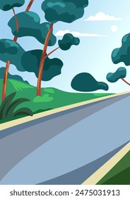 Serene Road Through Dense Forest