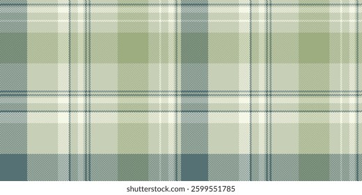 Serene sage green and teal plaid pattern.  Perfect for textile design, website backgrounds, or crafting projects.  Subtle texture evokes calmness and sophistication.