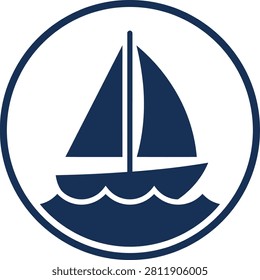 A serene sailboat gliding across calm waters with gentle waves under a clear sky