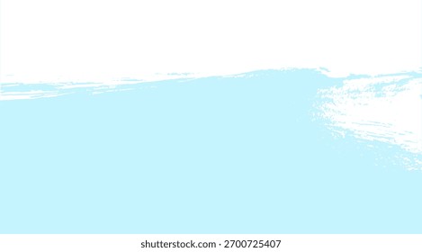 Uma cena serena exibe um gradiente de tons de azul claro que se mistura suavemente de baixo para cima, dividido por uma linha de horizonte suave e difusa contra um fundo branco limpo