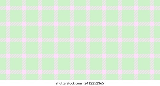 Serene seamless texture fabric, spring plaid check background. Front tartan pattern textile vector in light colo.