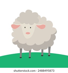 Serene Sheep Vector Illustration for Farm Design