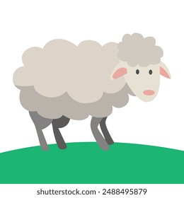 Serene Sheep Vector Illustration for Farm Design