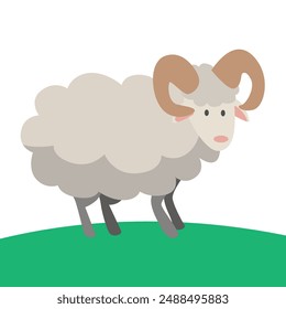 Serene Sheep Vector Illustration for Farm Design