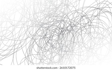 Serene Silver Chaos: Abstract Curves on White Background for Modern Design, Smooth Lines and Soft Gradients Ideal for Creative Projects and Subtle Texture