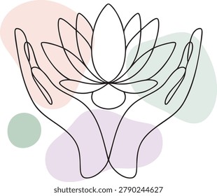 Serene single line drawing