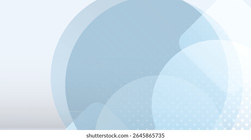 Serene Sky Blue Gradient com círculos sobrepostos e sutil padrão de ponto para fundos modernos suaves ou slides de apresentação calma, ideal para inovação tecnológica 162