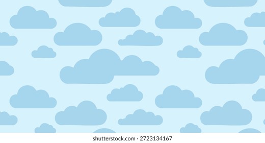 Un cielo sereno lleno de numerosas nubes blancas esponjosas sobre un fondo azul claro visto desde abajo.