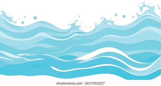 Serene Soft Blue and Green Watercolor Ocean Wave Design, Perfect for Use as a Subtle Background in High-Quality Abstract Graphic and Artistic Visual Projects.
