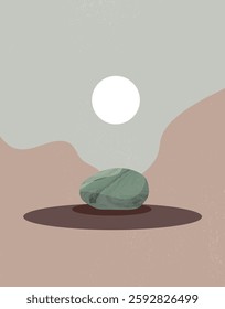 Serene Stone Under Desert Sun