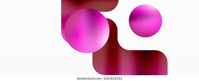 Serene Symmetry. Minimalist Lines and Circles Merge in a Tranquil Dance of Gradients, Shaping an Enchanting Abstract Backdrop of Elegance