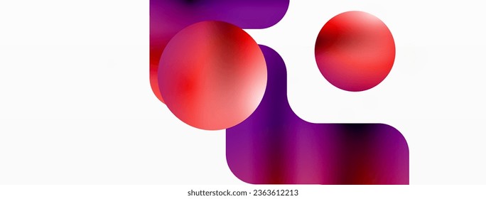 Serene Symmetry. Minimalist Lines and Circles Merge in a Tranquil Dance of Gradients, Shaping an Enchanting Abstract Backdrop of Elegance