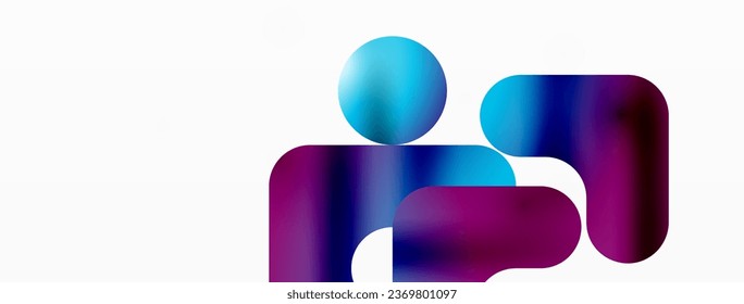 Serene Symmetry. Minimalist Lines and Circles Merge in a Tranquil Dance of Gradients, Shaping an Enchanting Abstract Backdrop of Elegance