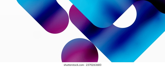 Serene Symmetry. Minimalist Lines and Circles Merge in a Tranquil Dance of Gradients, Shaping an Enchanting Abstract Backdrop of Elegance