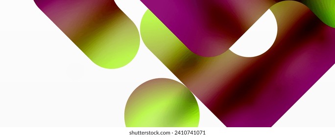 Serene Symmetry. Minimalist Lines and Circles Merge in a Tranquil Dance of Gradients, Shaping an Enchanting Abstract Backdrop of Elegance