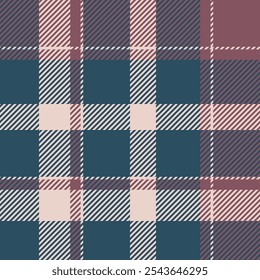 Serene tartan plaid vector, vibrant textile fabric seamless. Figure pattern background texture check in cyan and red colors palette.