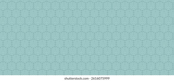 Serene teal geometric pattern. Subtle, repeating hexagonal design ideal for website backgrounds, textile prints, or stationery.  Elegant and sophisticated, this image evokes calmness and order.