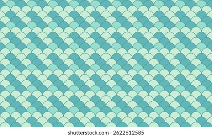 Serene teal and mint scale pattern.  Perfect for backgrounds, textures, or website design. Evokes calmness, nature, and subtle elegance. Ideal for spa, wellness, or summerthemed projects.