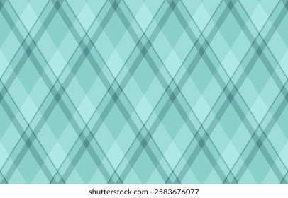 Serene teal plaid pattern.  Elegant geometric design ideal for textile prints, website backgrounds, or branding.  Subtle texture and calming color palette evoke peace and tranquility.