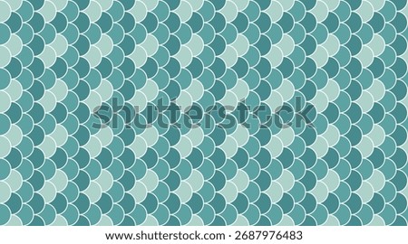 Serene teal scales pattern, ideal for backgrounds, textures, or website design.  Evokes calmness, nature, and subtle elegance.  Perfect for spa, wellness, or oceanthemed projects.