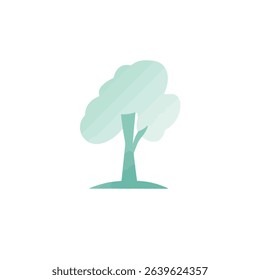 Serene tree silhouette design element 441