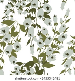 Serene Tulip Tranquility Blossoms Vector Pattern can be use for background and apparel design