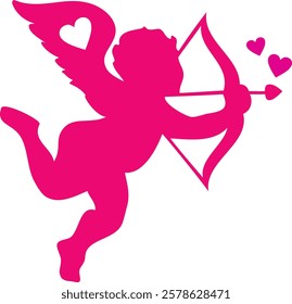 A serene Valentine's Day love angel, symbolizing affection and romance. Perfect for greeting cards, gifts, and designs to celebrate love and tenderness.