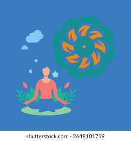 Uma ilustração vetorial serena de uma pose de ioga contra um pano de fundo do pôr do sol. Ideal para projetos de bem-estar, fitness e atenção plena. Perfeito para pôsteres, aplicativos ou inspiração em mídias sociais.