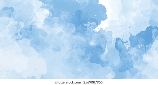 A serene watercolor background blending shades of blue and purple, perfect for artistic projects and creative designs watercolor blue purple abstract background.