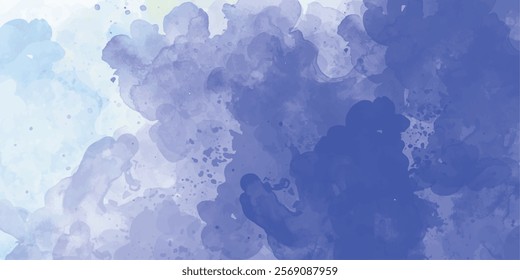 A serene watercolor background blending shades of blue and purple, perfect for artistic projects and creative designs watercolor blue purple abstract background.