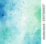 Serene watercolor painting of a gentle ocean breeze, soft aqua tones and subtle splashes of color. Vector artworks calming atmosphere for creating a peaceful and inviting ambiance in any design