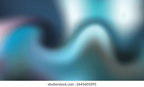 Fundo de gradiente azul ondulado sereno e azul escuro para projetos de arte digital calmos e modernos