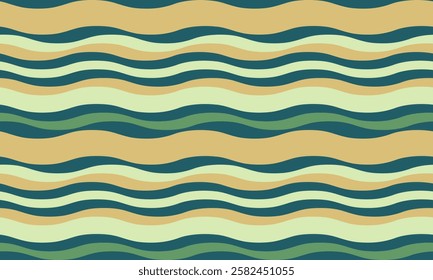 Serene wavy stripes in calming earth tones. Perfect for textile design, website backgrounds, or any project needing a relaxed, organic feel.