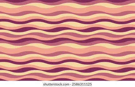 Serene, wavy stripes in calming pastel hues create a seamless pattern perfect for backgrounds, textiles, and website design.