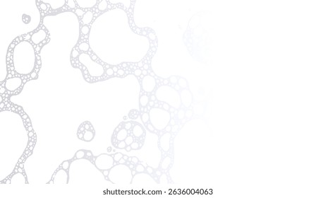 Serene White Bubblescape: Una textura Abstractas para la limpieza, pureza y ligereza, perfecta para fondos y efectos visuales sutiles, agrega un toque suave